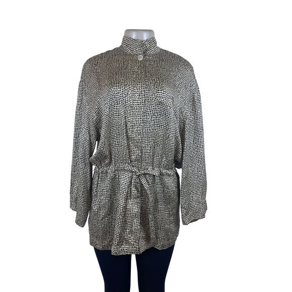 Anne Kleinll Women’s Brown Tunic With Belt Long Sleeve Modern Look Sz 8 - Picture 1 of 8